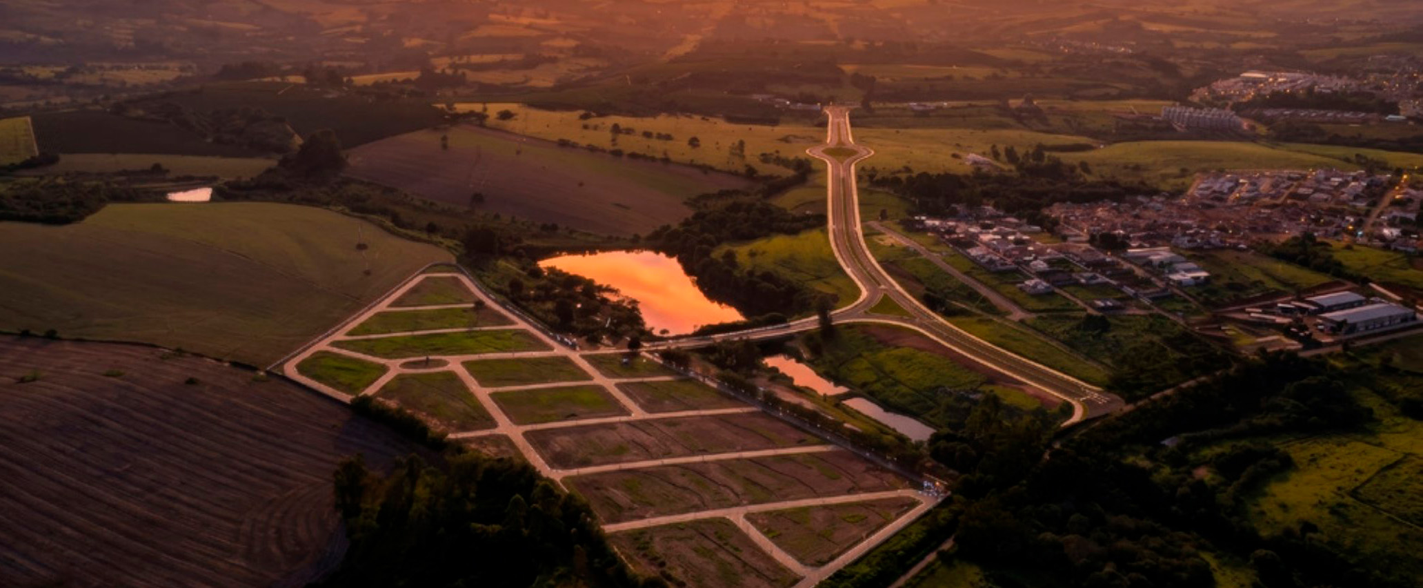 Localização do Reserva Camuá ao entardecer